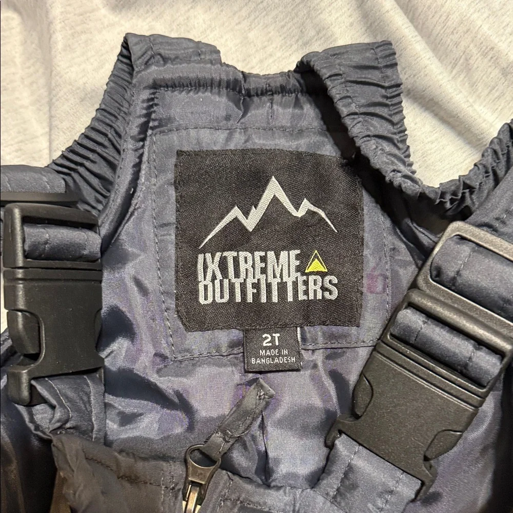 NWT Extreme Outfitters Kids Black Snow bibs Size 2T
